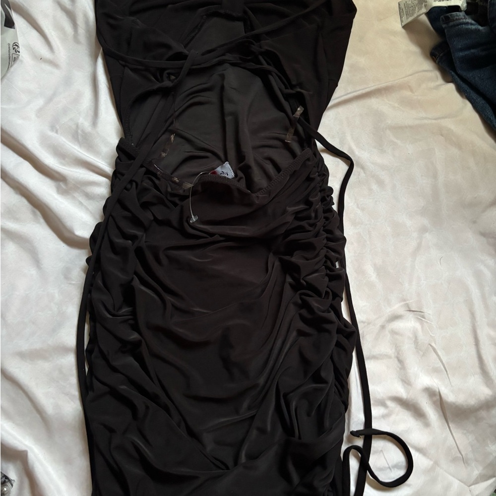 Fashion Magazine Black Backless Dress